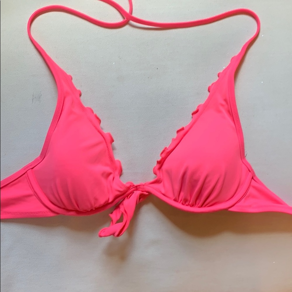 Coral Pink Bikini Top